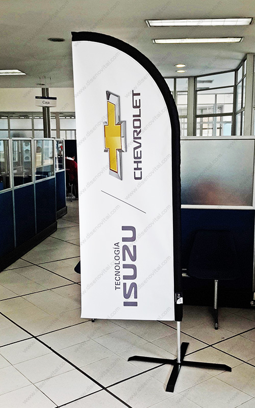 Bandera Publicitaria Vela de 2.3 mt - Imagen 2