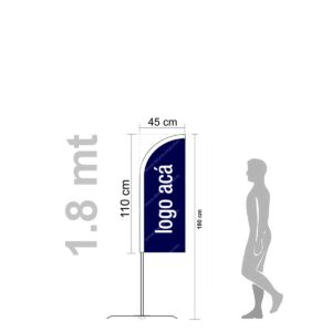 Bandera Publicitaria Vela de 1.8 mt