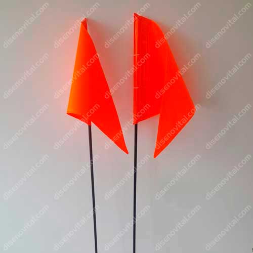 banderines de seguridad naranja fluorescente