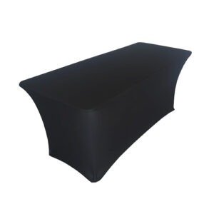 mantel negro spandex elastico para mesas plegables en eventos empresariales y celebraciones familiares en eventos y bannquetes