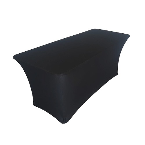 mantel negro spandex elastico para mesas plegables en eventos empresariales y celebraciones familiares en eventos y bannquetes